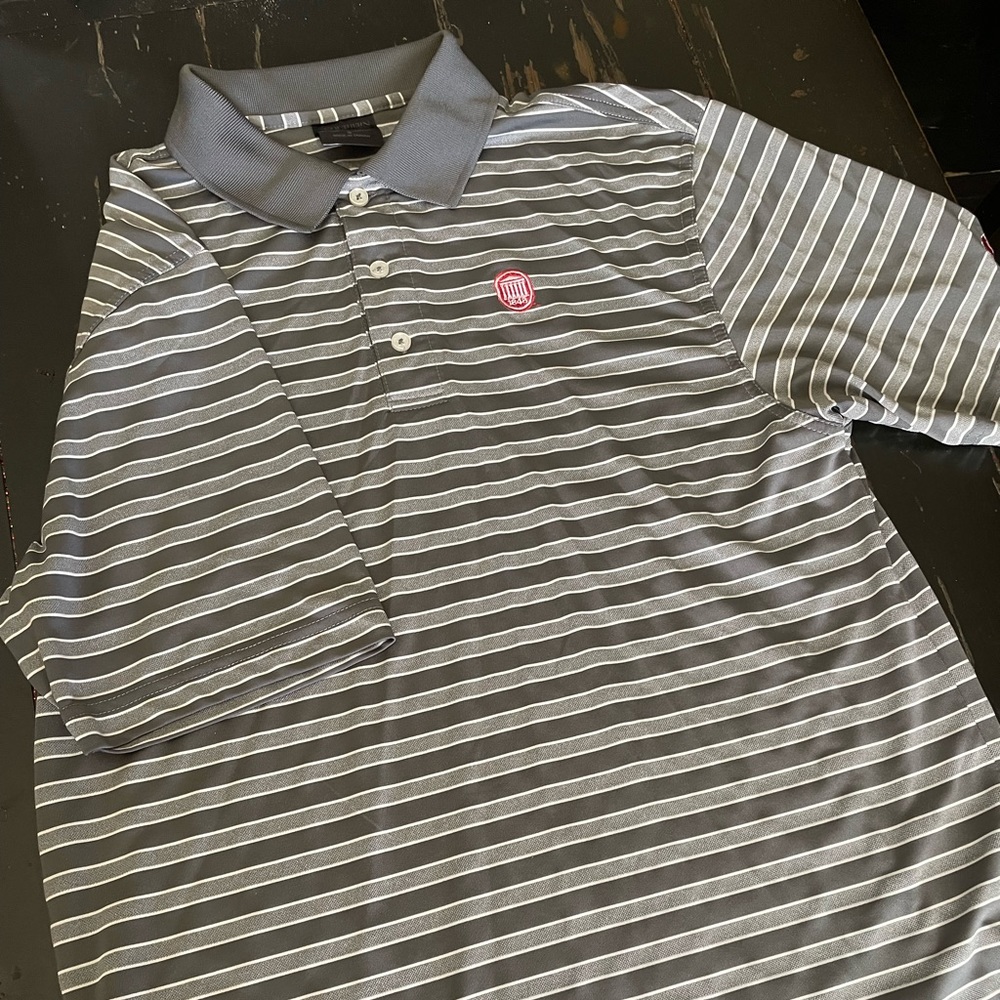 Mens three button collar shirt with “university of Mississippi Lyceum” emblem